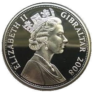 Gibraltar 5 Pounds - Elizabeth II Battle of Hastings obverse