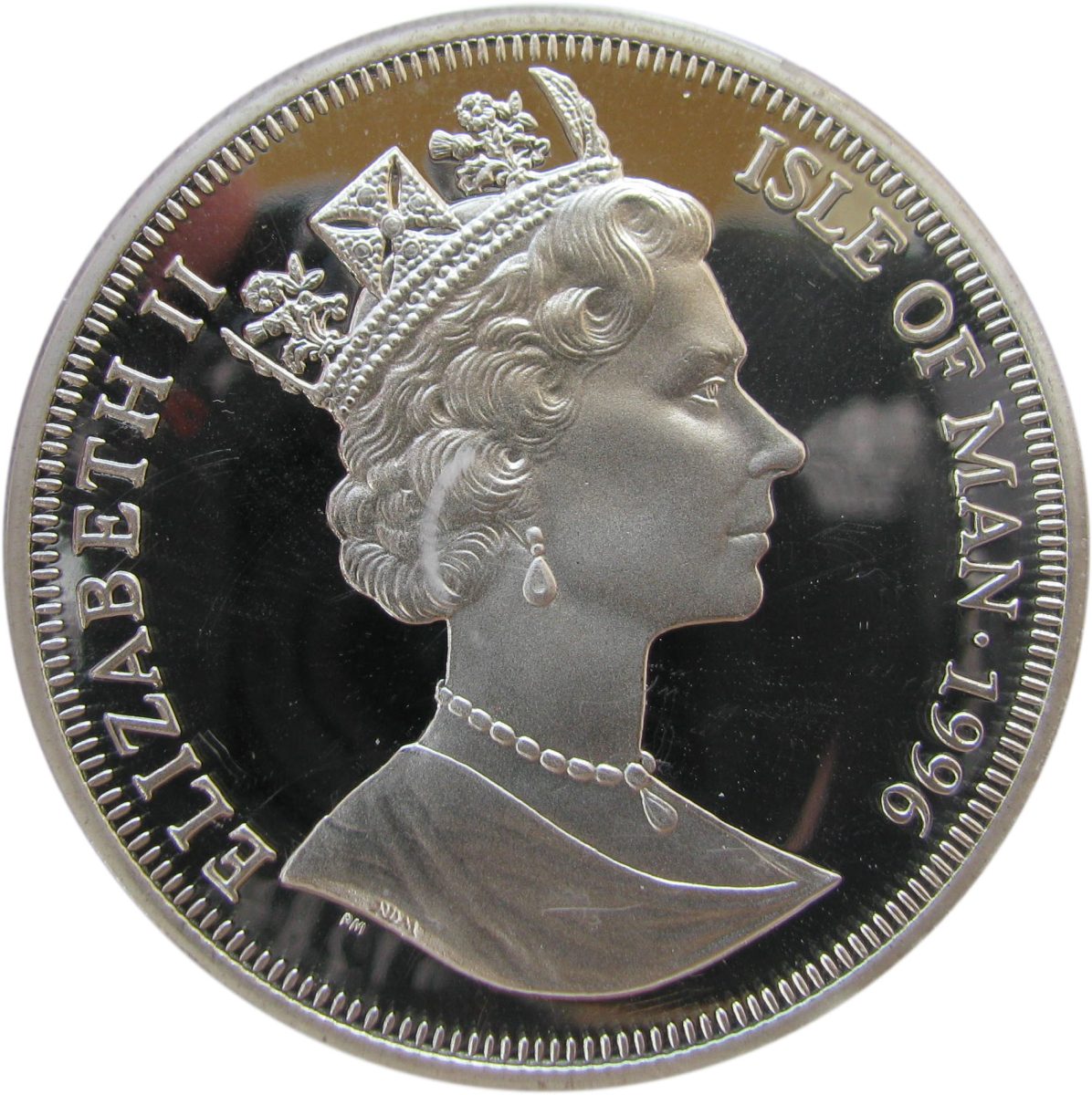 Isle of Man 1 Crown - Elizabeth II Thomas Edison; Silver Proof obverse
