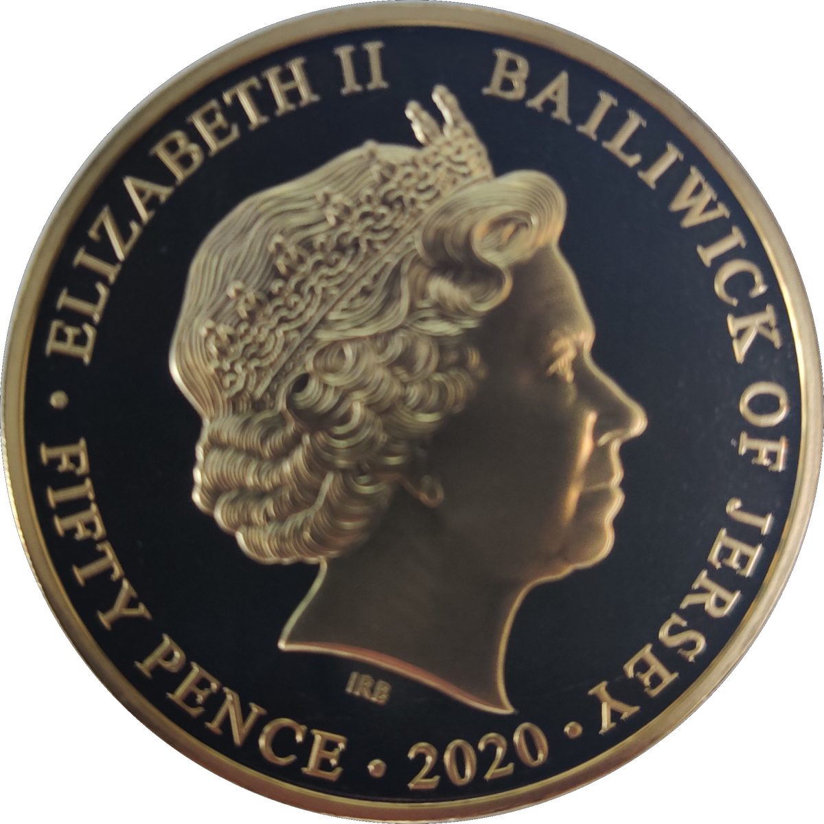 Jersey 50 Pence - Elizabeth II VE Day - Land Girls Army obverse