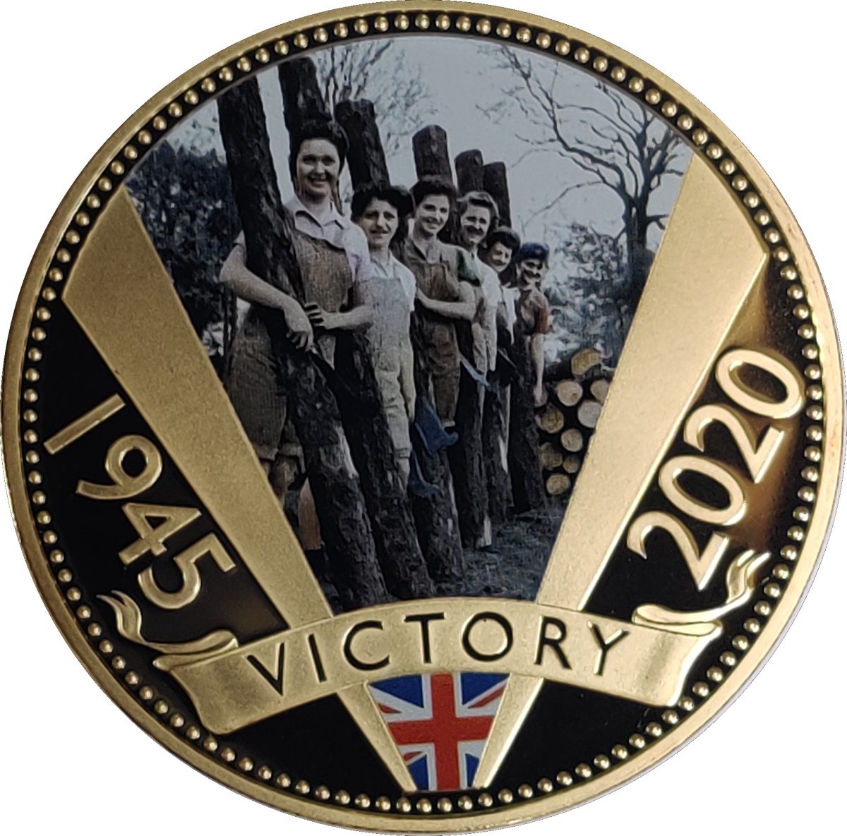 Jersey 50 Pence - Elizabeth II VE Day - Land Girls Army