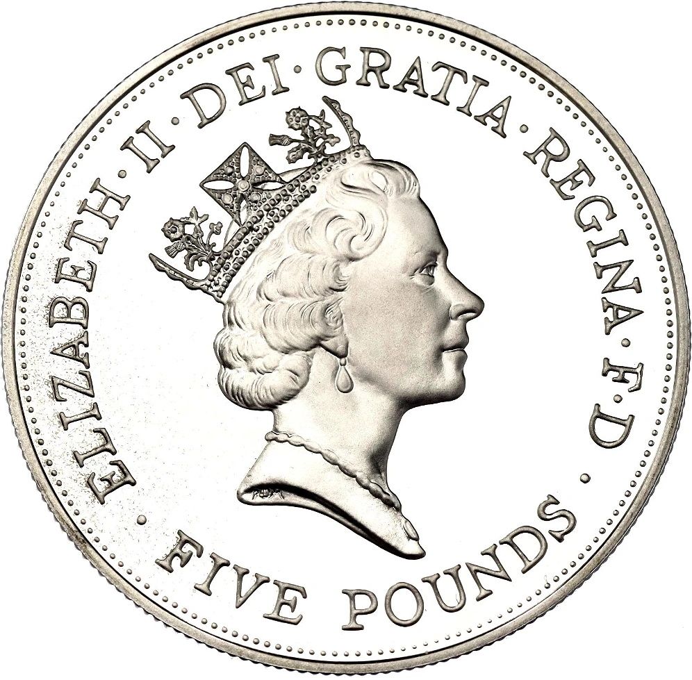 Falkland Islands 5 Pounds - Elizabeth II The Queen Mother's 90th Birthday obverse