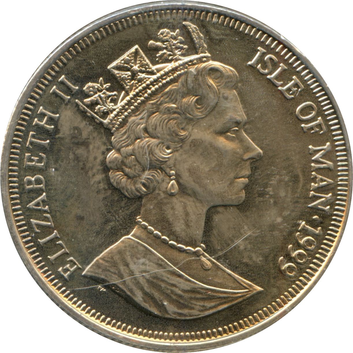 Isle of Man 1 Crown - Elizabeth II WWI - Armistice Day obverse