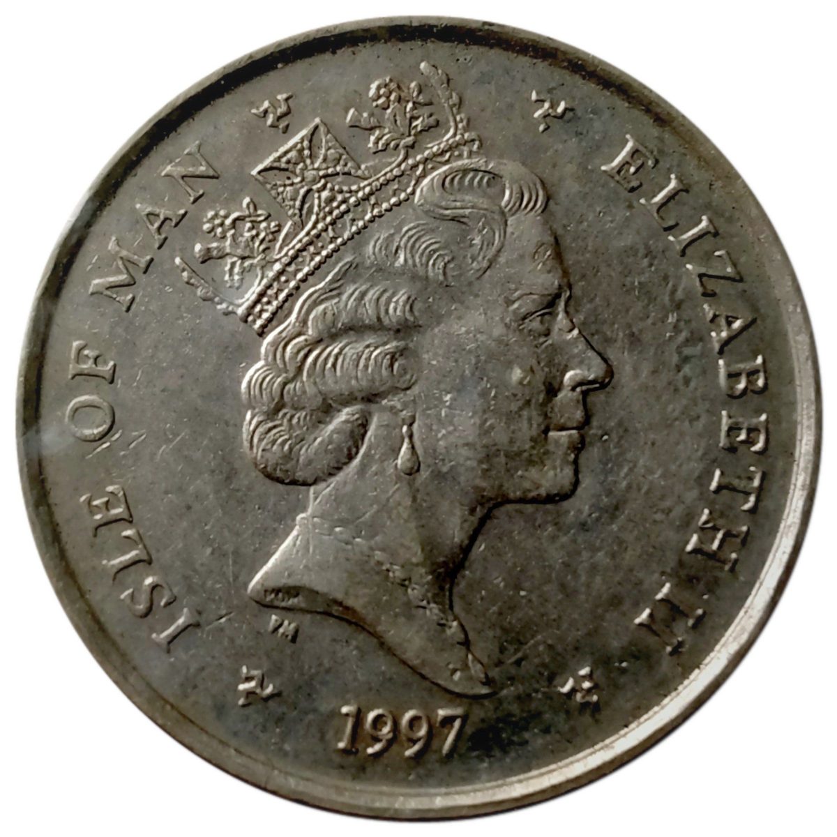 Isle of Man 10 Pence - Elizabeth II Sailing yacht obverse