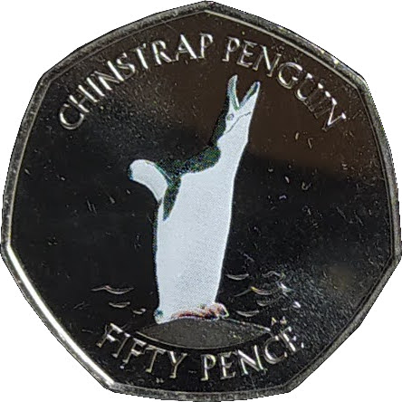 South Georgia and the South Sandwich Islands 50 Pence - Elizabeth II Chinstrap Penguin