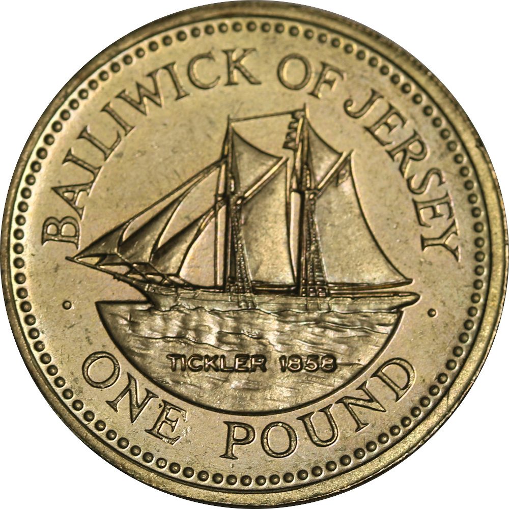 Jersey 1 Pound - Elizabeth II Schooner, The Tickler