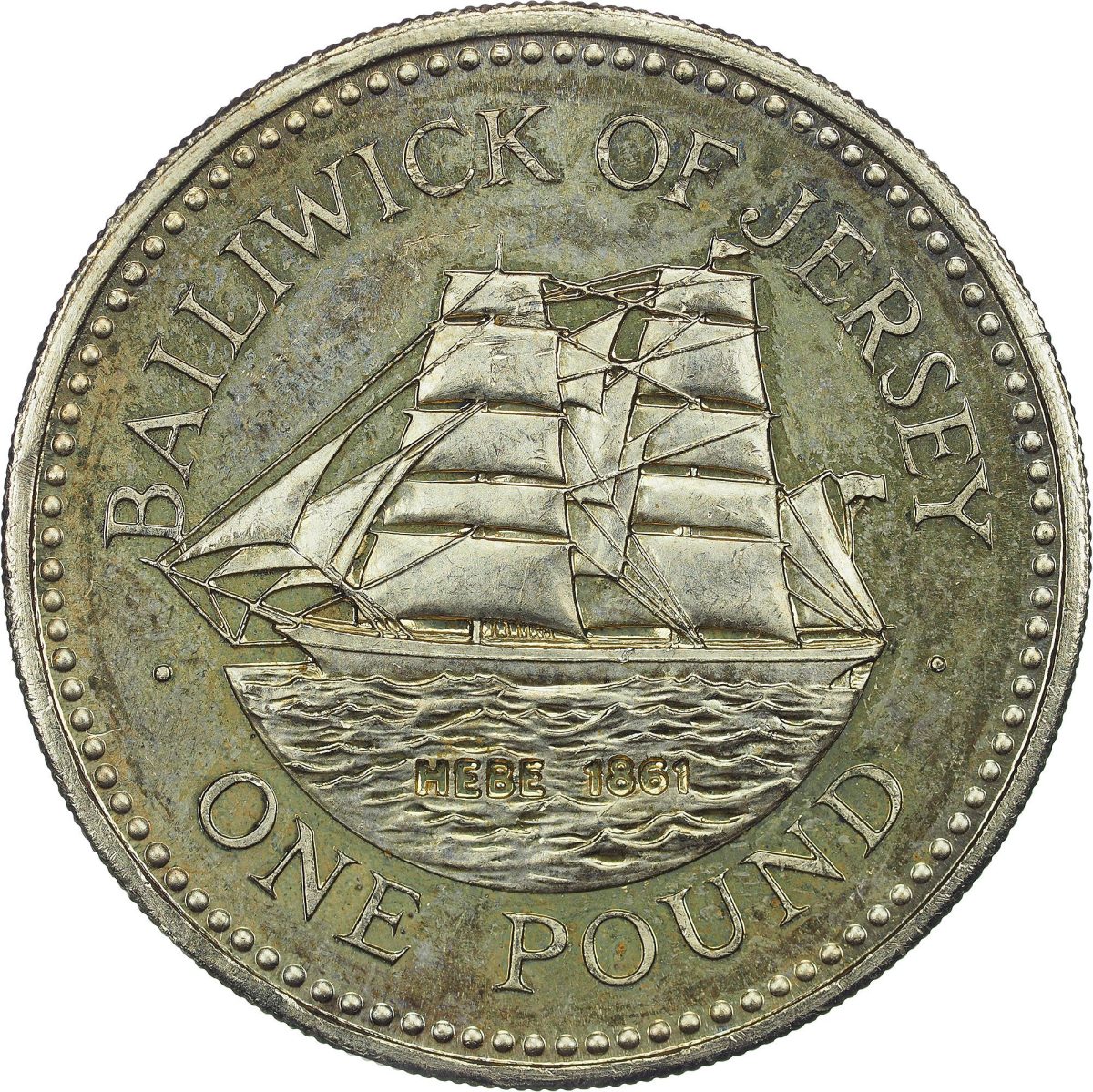 Jersey 1 Pound - Elizabeth II Brig, Hebe