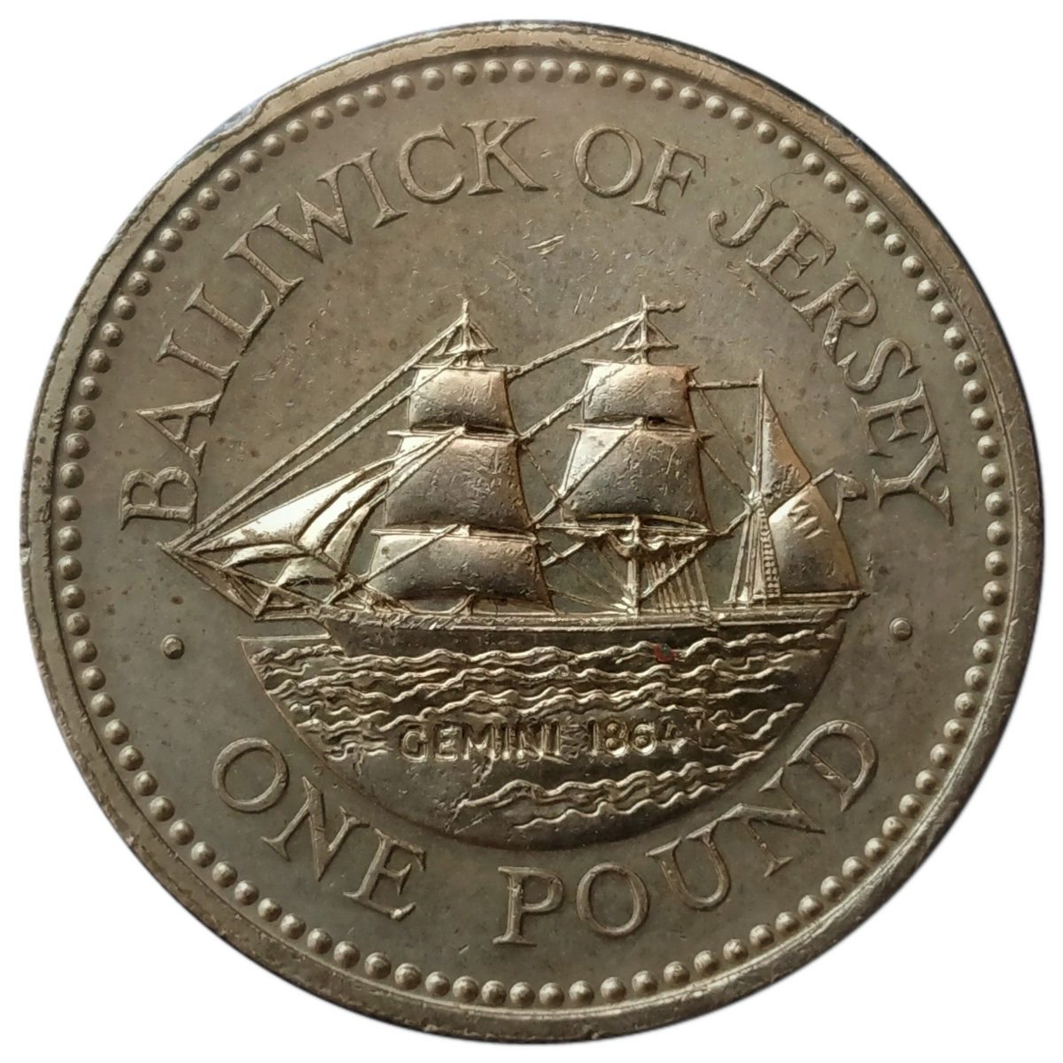 Jersey 1 Pound - Elizabeth II Barque, Gemini
