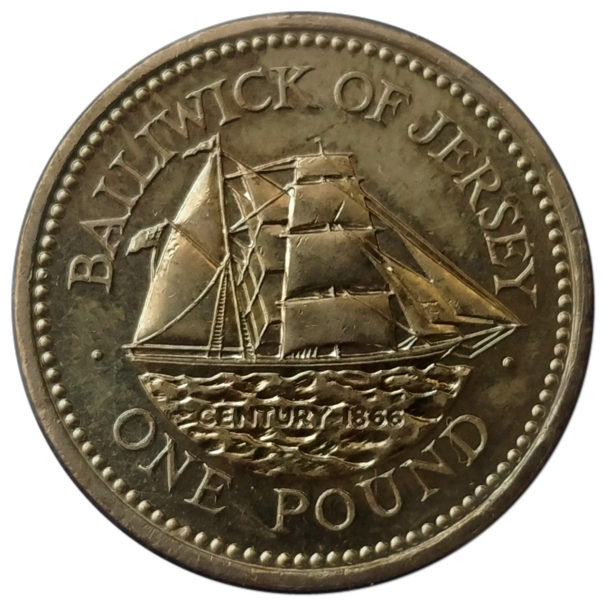 Jersey 1 Pound - Elizabeth II Brigantine, Century