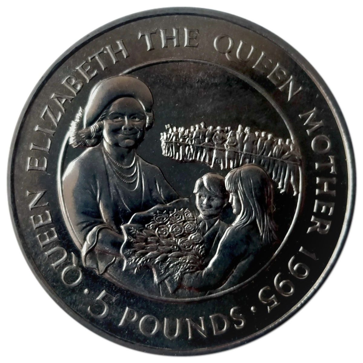 Alderney 5 Pounds - Elizabeth II Queen Mother