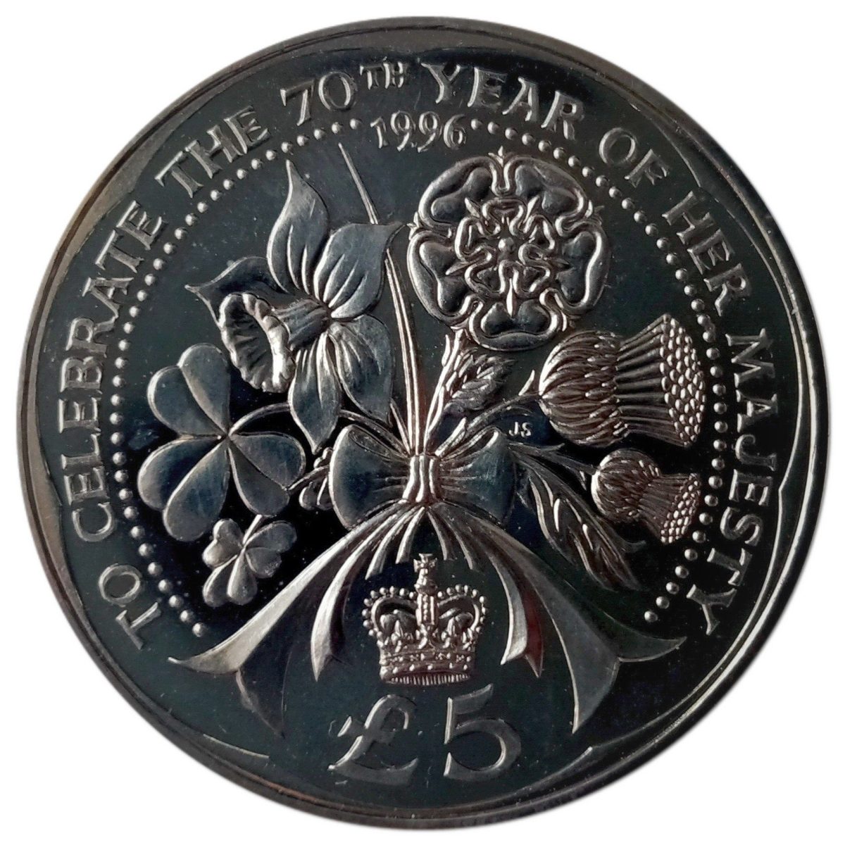 Alderney 5 Pounds - Elizabeth II Queen Elizabeth II 70th Birthday