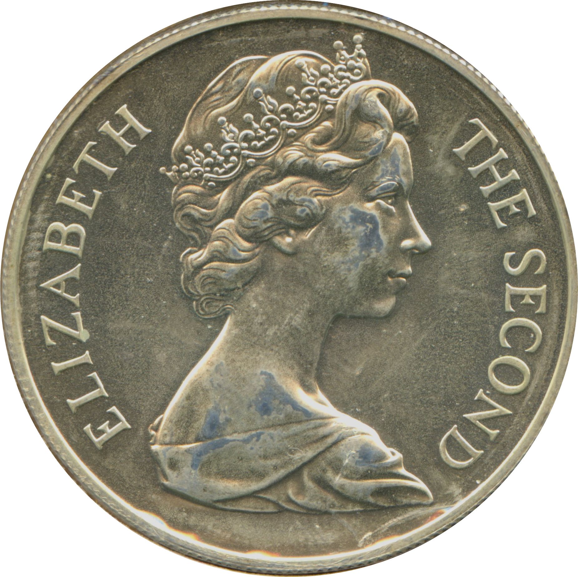 Saint Helena 25 Pence - Elizabeth II Tercentenary of Restored British Rule, Silver Proof obverse