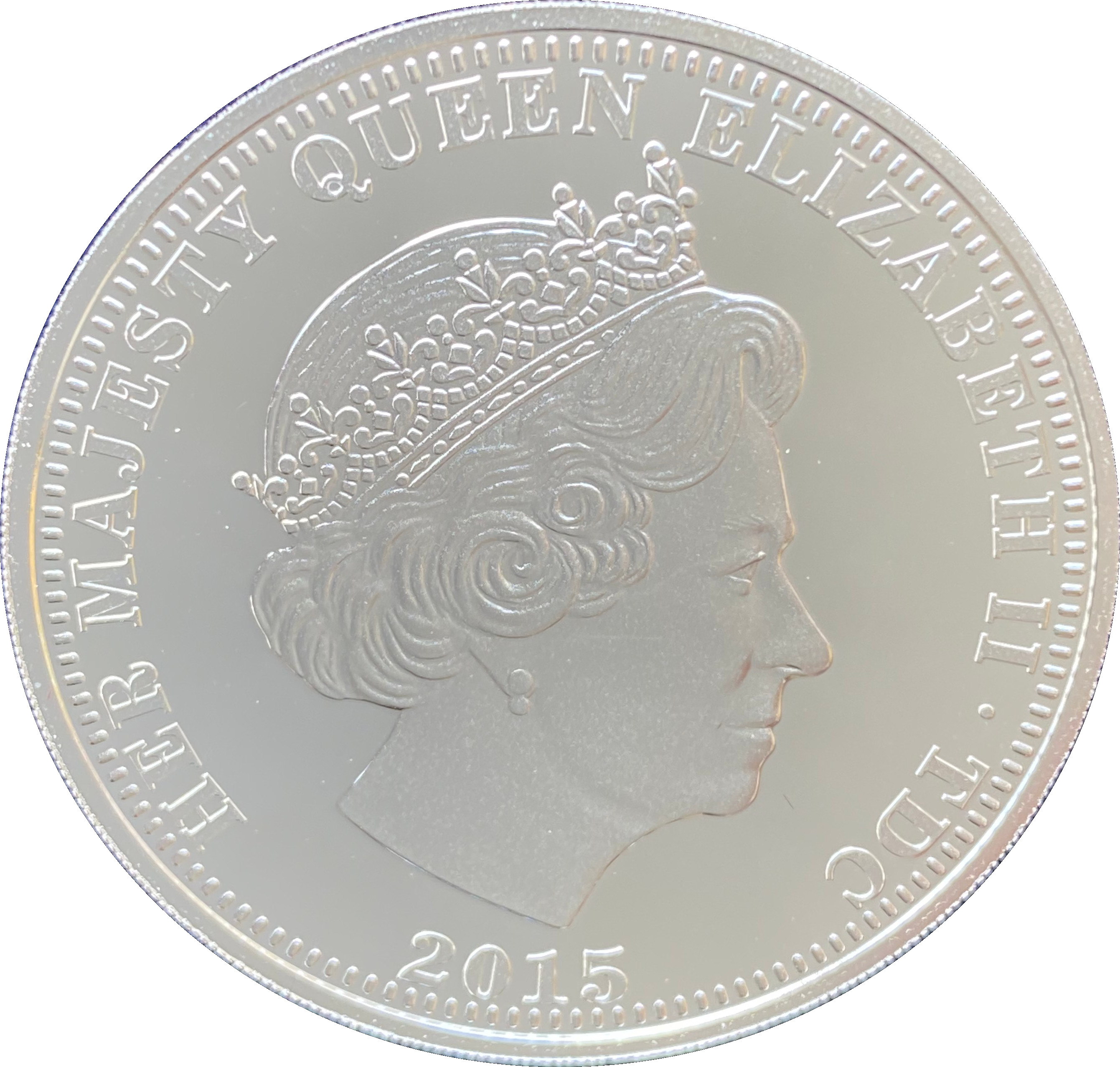 Tristan da Cunha 5 Pounds - Elizabeth II 70th Anniversary of V.E. Day obverse