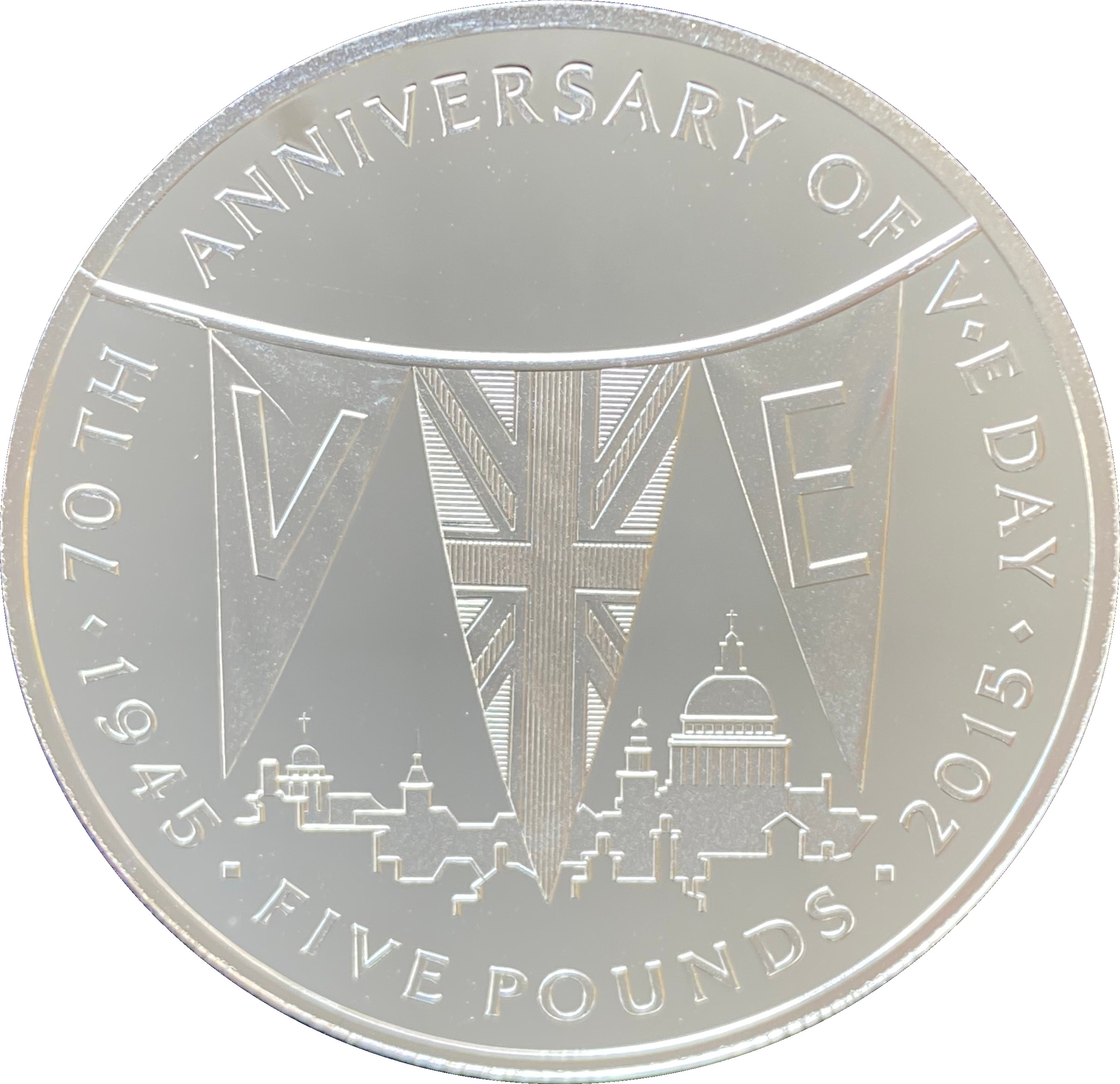 Tristan da Cunha 5 Pounds - Elizabeth II 70th Anniversary of V.E. Day