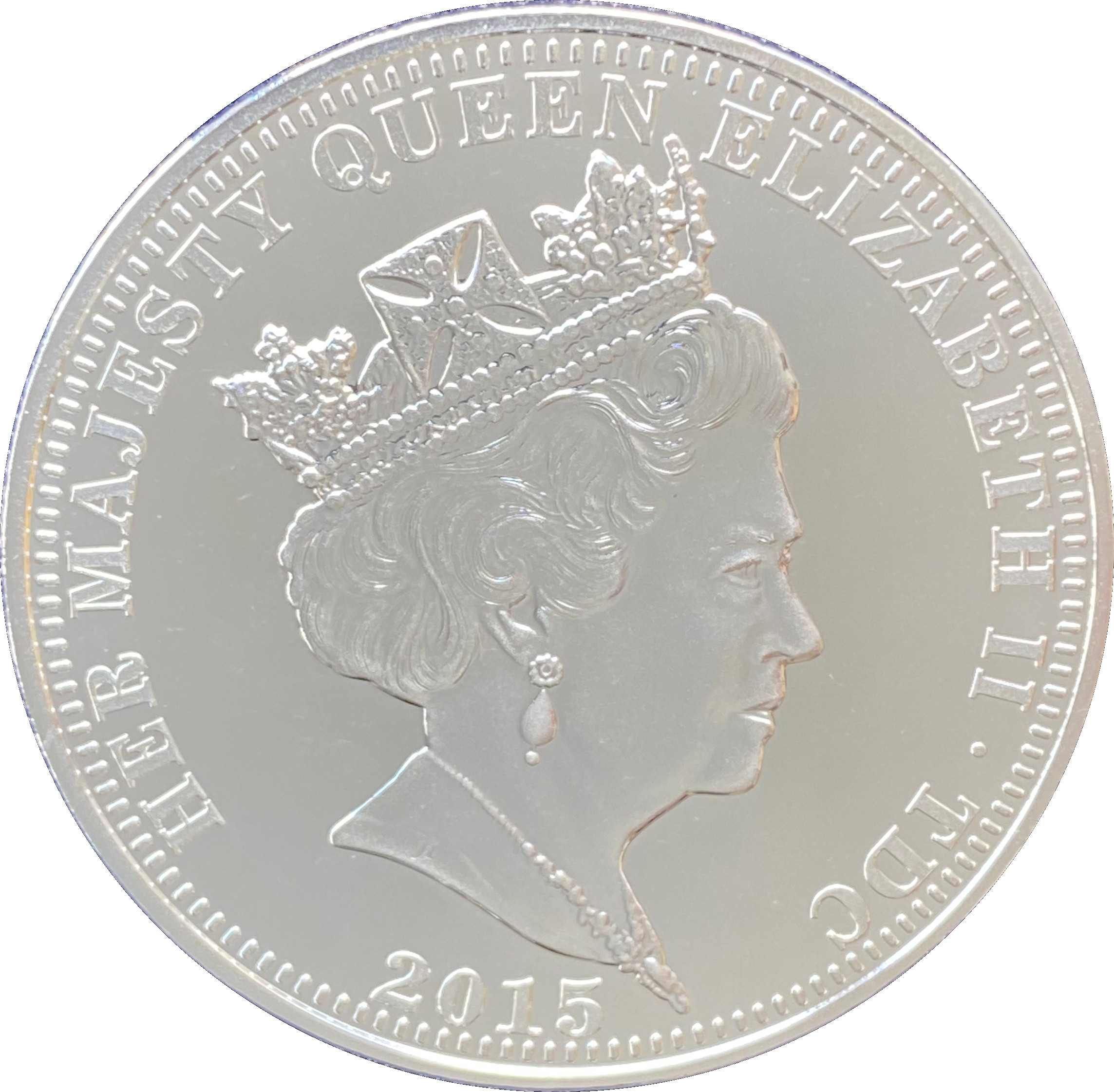 Tristan da Cunha 5 Pounds - Elizabeth II 75th Anniversary of Battle of Britain obverse