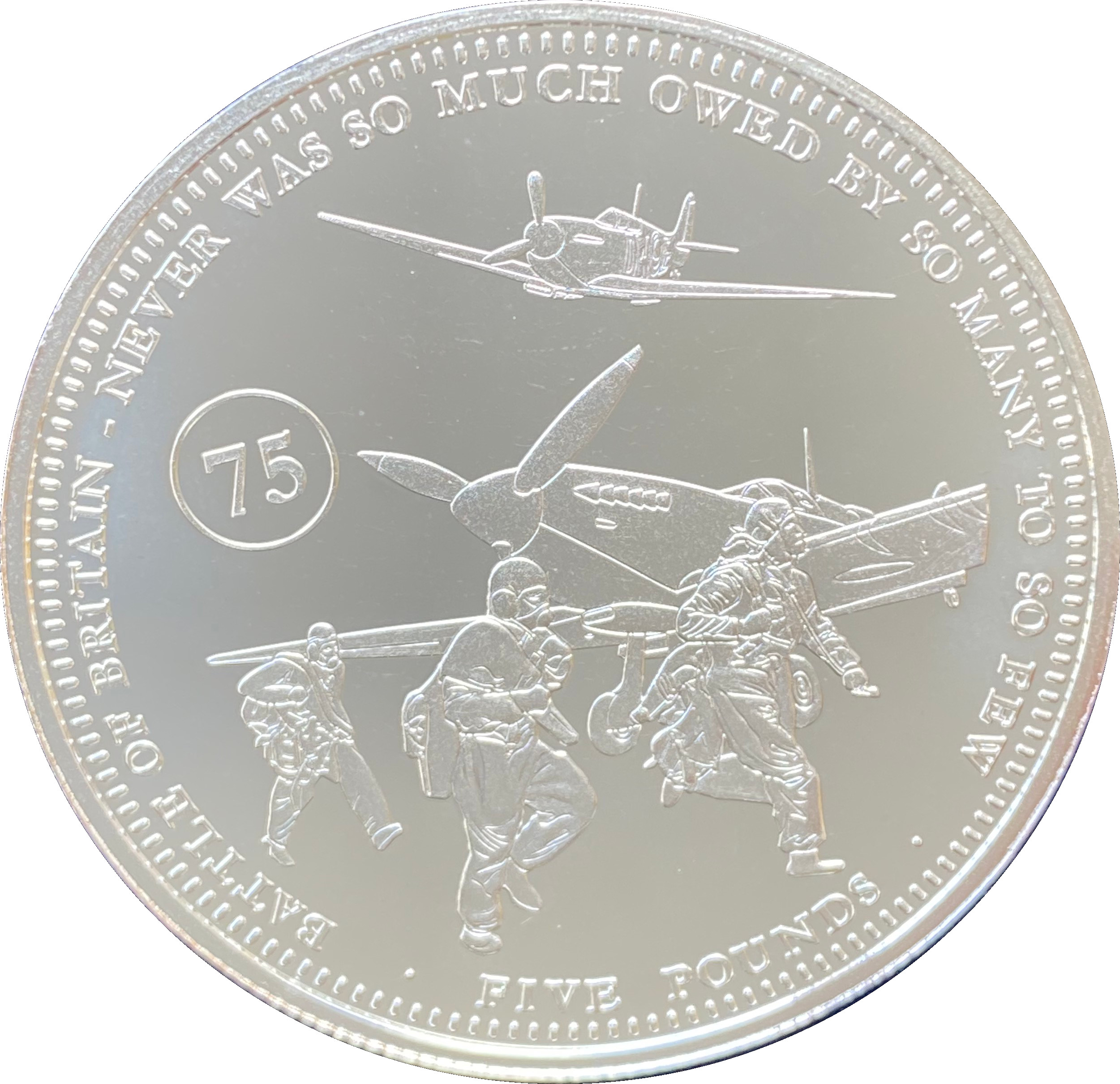 Tristan da Cunha 5 Pounds - Elizabeth II 75th Anniversary of Battle of Britain