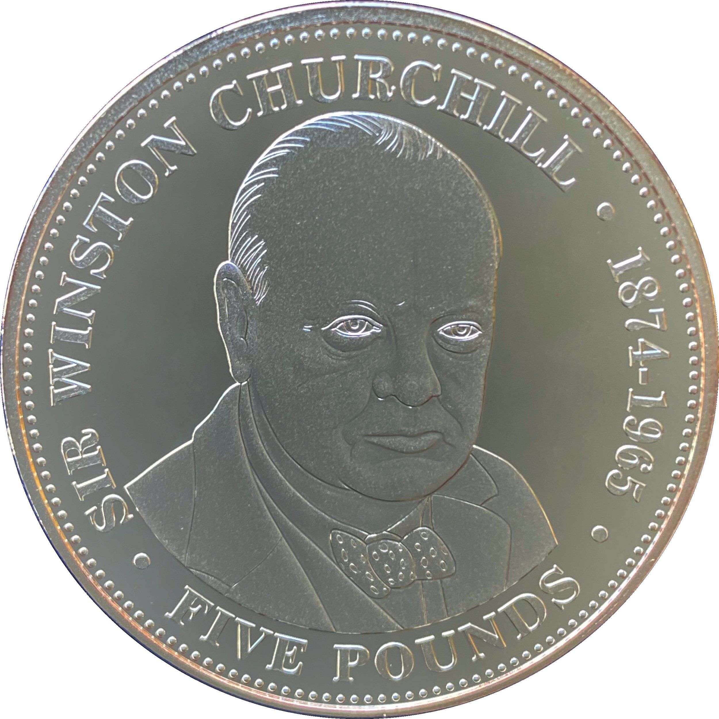 Tristan da Cunha 5 Pounds - Elizabeth II Sir Winston Churchill reverse