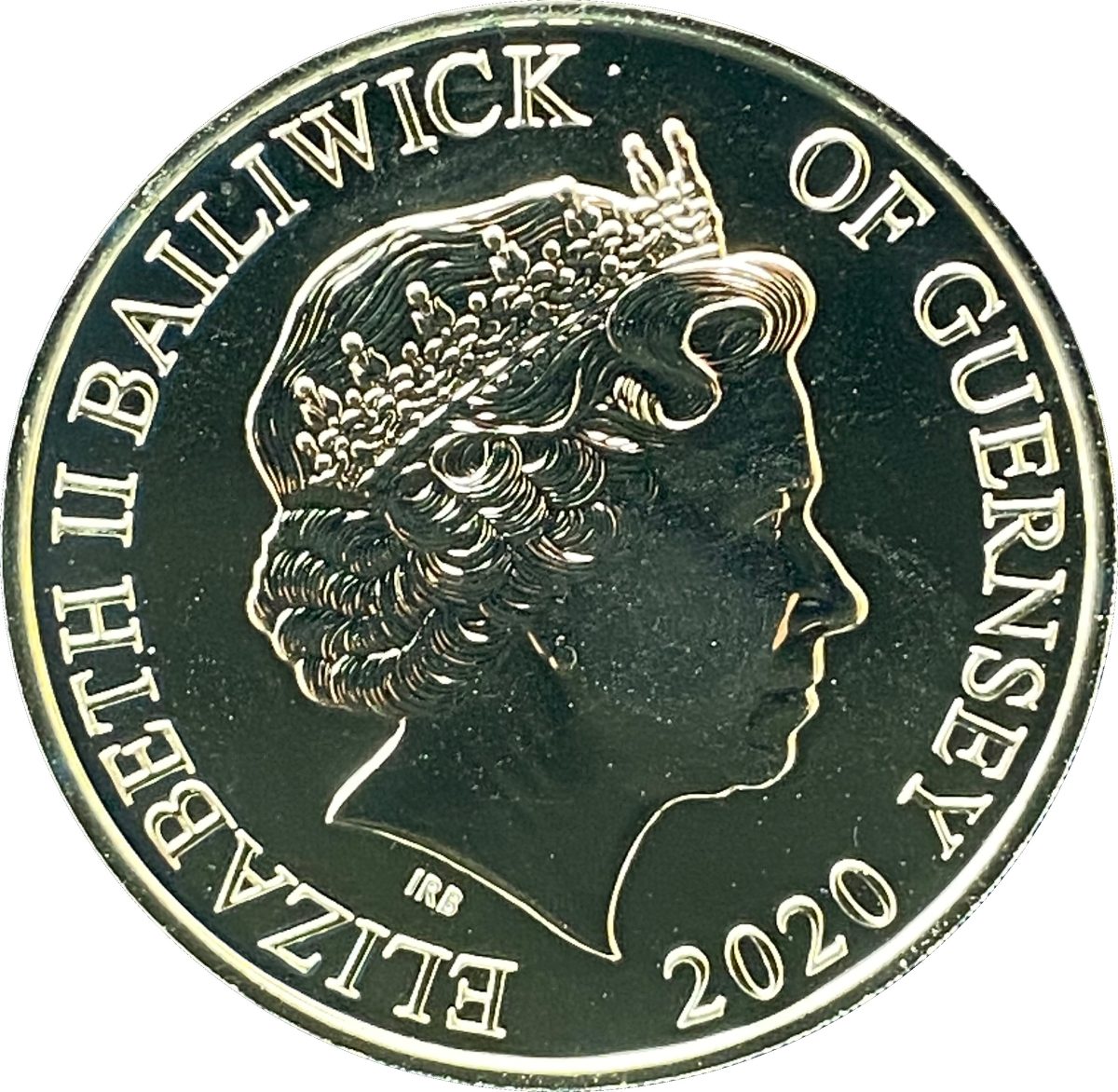 Guernsey 5 Pounds - Elizabeth II 80th anniversary of Battle of Britain obverse