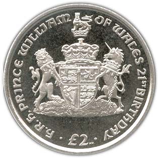 South Georgia and the South Sandwich Islands 2 Pounds - Elizabeth II Prince William