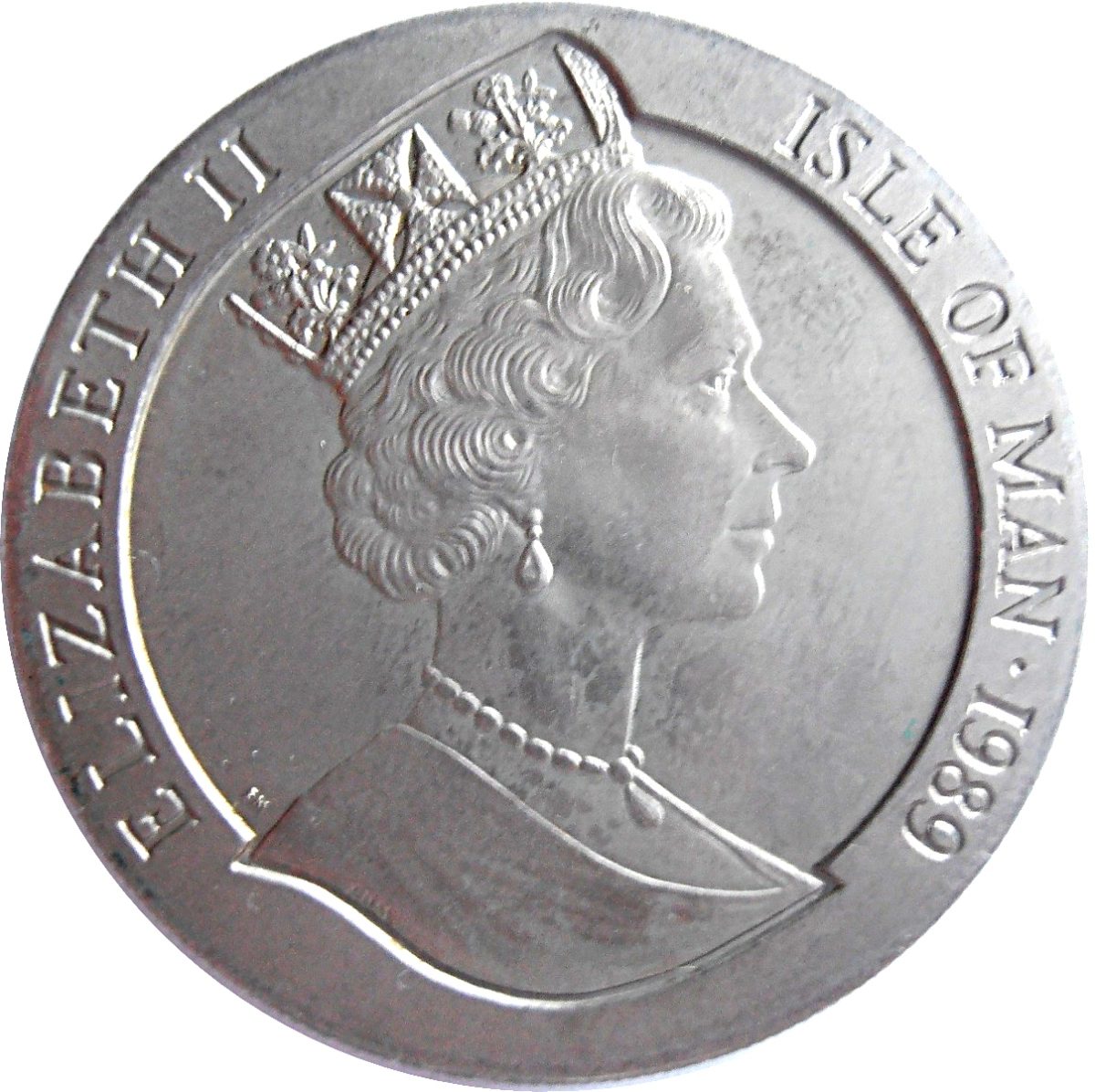 Isle of Man 1 Crown - Elizabeth II George Washington obverse