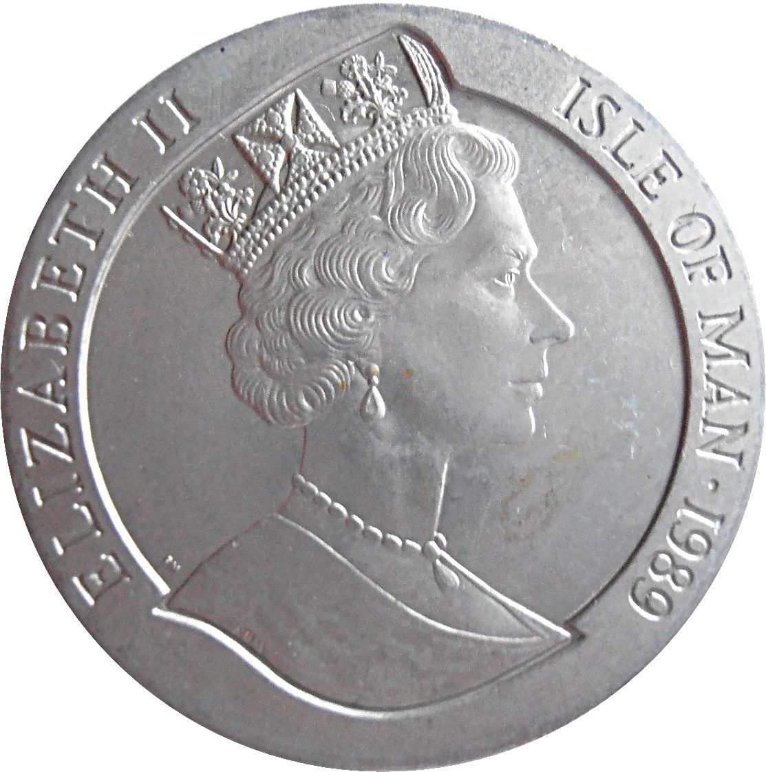 Isle of Man 1 Crown - Elizabeth II George Washington obverse