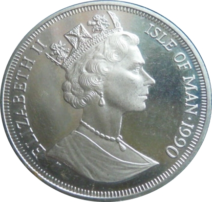 Isle of Man 1 Crown - Elizabeth II World Cup - Italy obverse