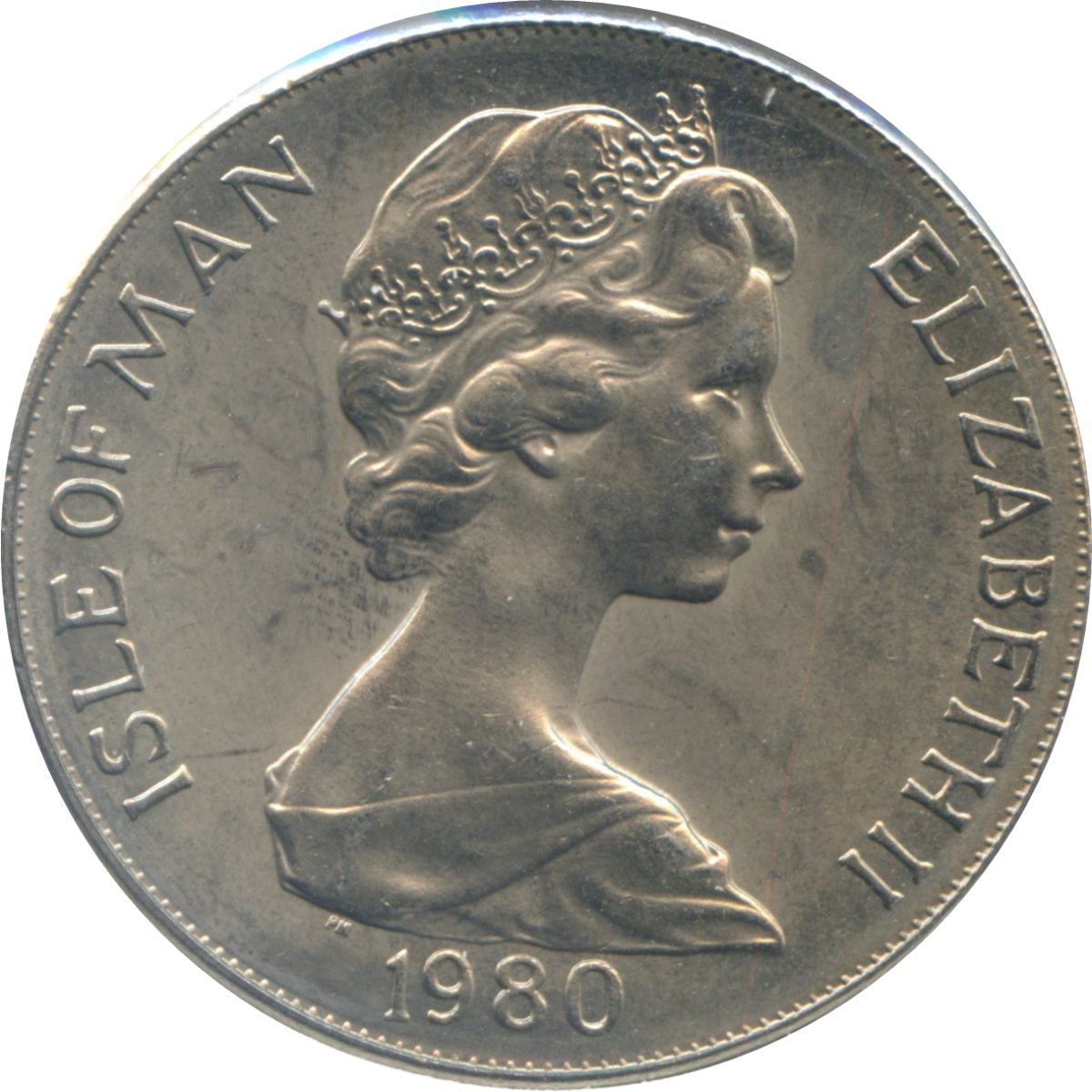Isle of Man 1 Crown - Elizabeth II Olympics obverse