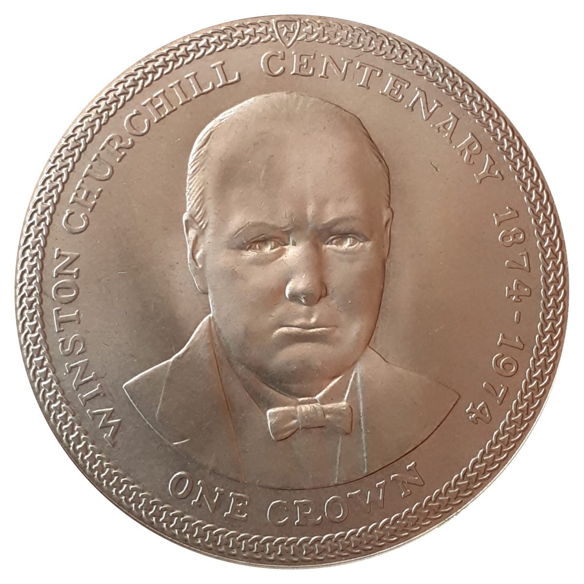 Isle of Man 1 Crown - Elizabeth II Winston Churchill reverse