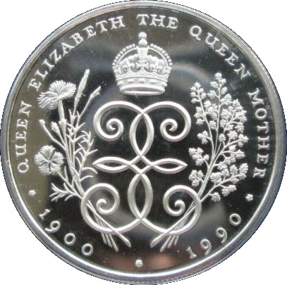 Jersey 2 Pounds - Elizabeth II 90th Birthday of Queen Mother