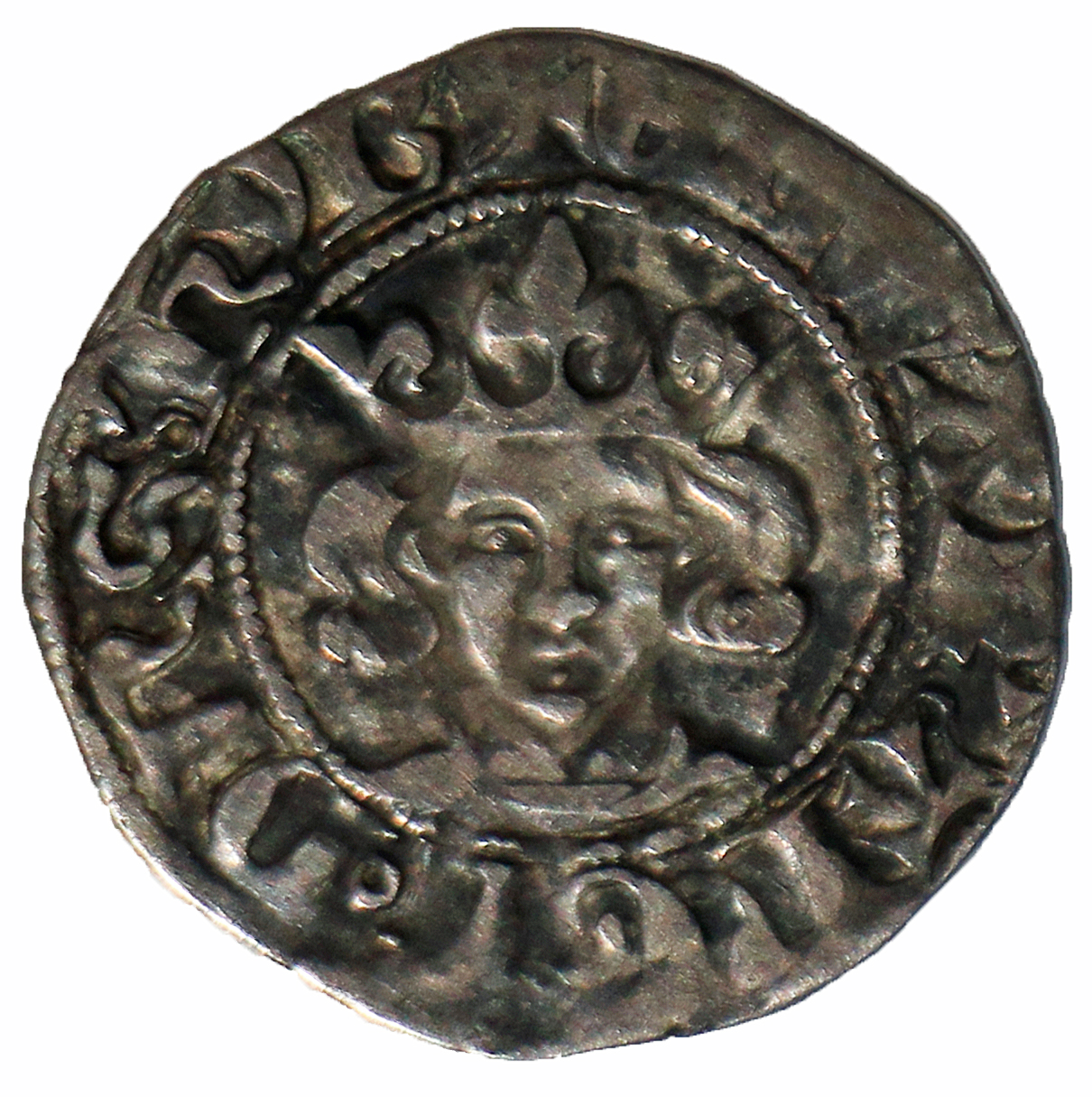 1 Penny - Edward III 3rd coinage; London mint, class 2 obverse