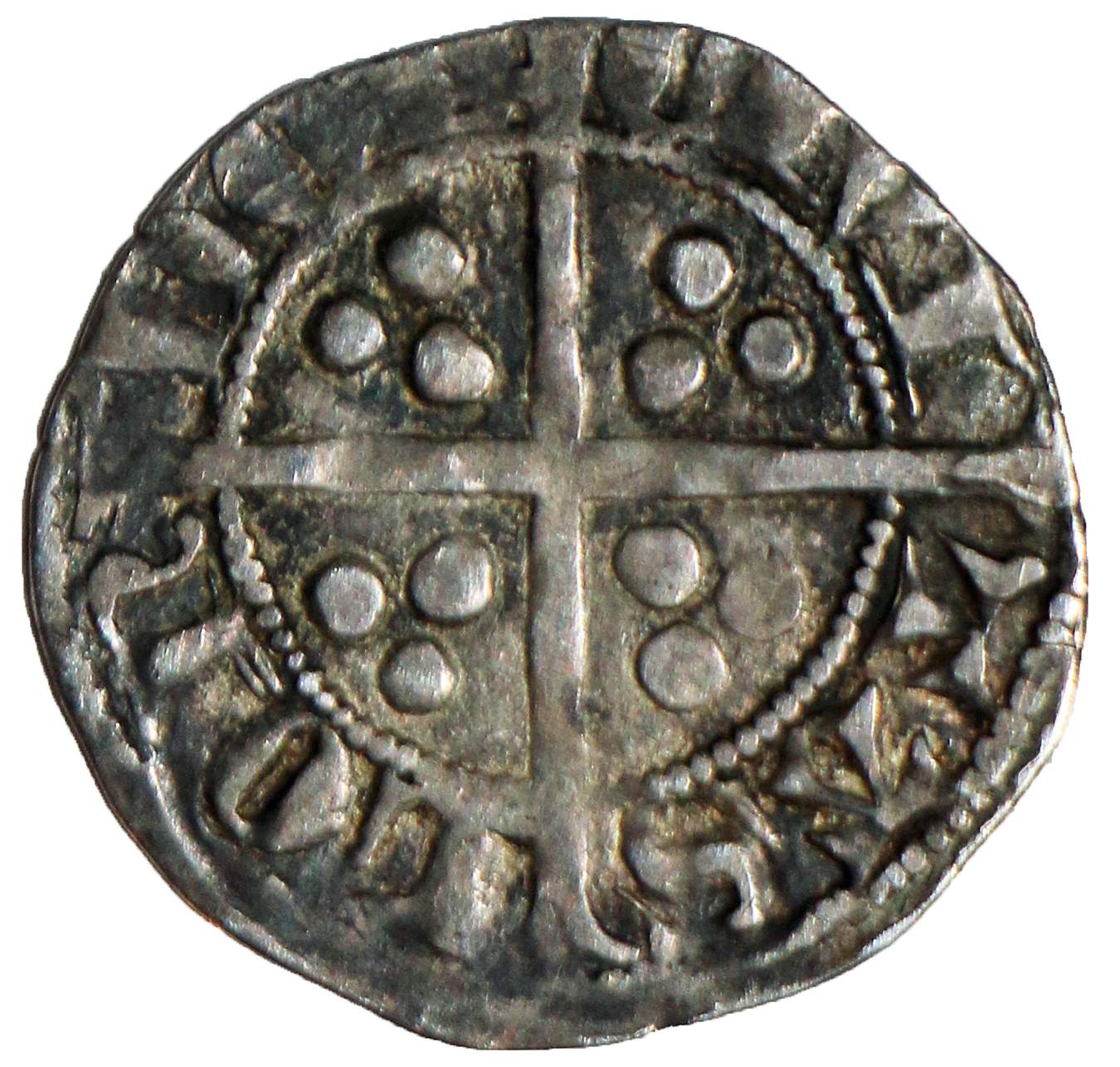 1 Penny - Edward III 3rd coinage; London mint, class 2 reverse