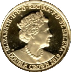 Saint Helena 2 Crowns - Elizabeth II Death of Napoleon; gold plated copper obverse