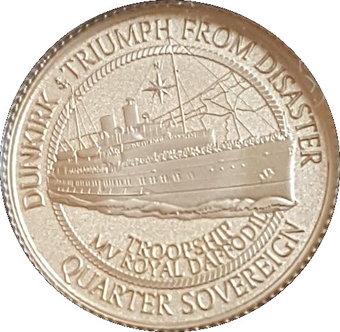 Tristan da Cunha ¼ Sovereign - Elizabeth II Dunkirk 80th anniversary