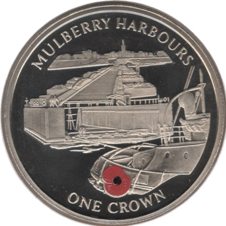 Gibraltar 1 Crown - Elizabeth II Mulberry Harbours
