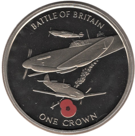 Gibraltar 1 Crown - Elizabeth II Battle of Britain reverse