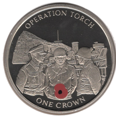 Gibraltar 1 Crown - Elizabeth II Operation Torch