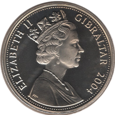Gibraltar 1 Crown - Elizabeth II Operation Gunnerside obverse