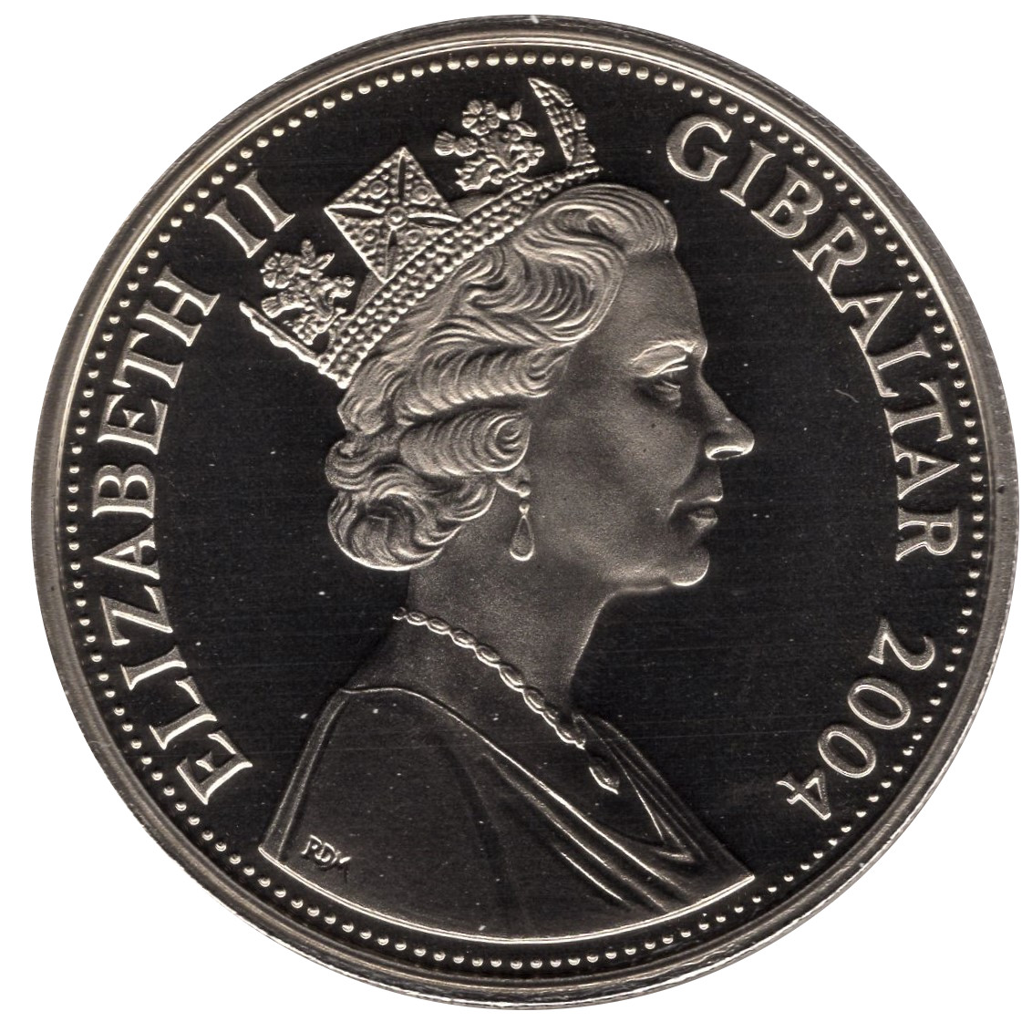 Gibraltar 1 Crown - Elizabeth II Battle of El Alamein obverse