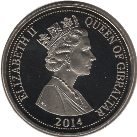 Gibraltar 1 Crown - Elizabeth II Cambrai 1917 obverse