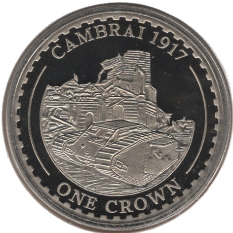 Gibraltar 1 Crown - Elizabeth II Cambrai 1917