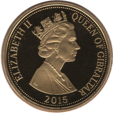 Gibraltar 1 Crown - Elizabeth II George III obverse