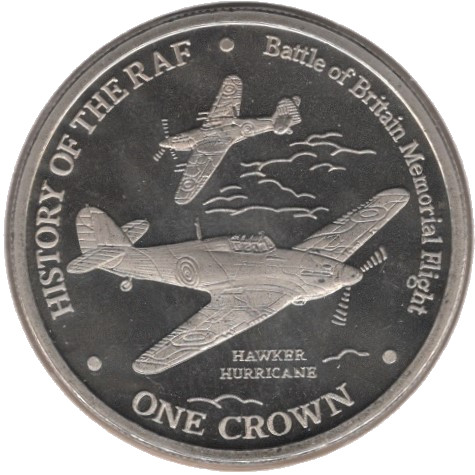 Gibraltar 1 Crown - Elizabeth II Hawker Hurricane