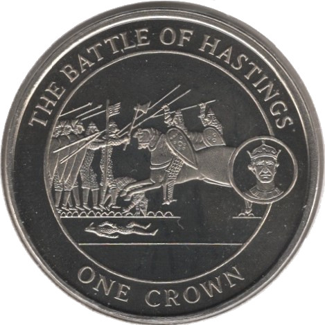Gibraltar 1 Crown - Elizabeth II Battle of Hastings