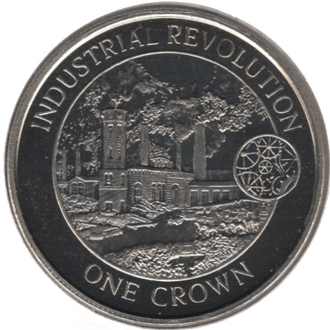 Gibraltar 1 Crown - Elizabeth II Industrial Revolution reverse