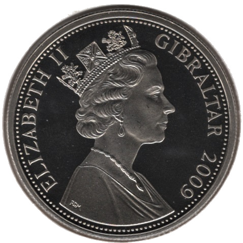 Gibraltar 1 Crown - Elizabeth II Chance Vought Corsair obverse