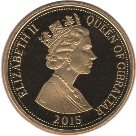 Gibraltar 1 Crown - Elizabeth II Longest Reigning Monarch obverse