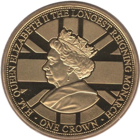 Gibraltar 1 Crown - Elizabeth II Longest Reigning Monarch