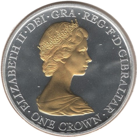 Gibraltar 1 Crown - Elizabeth II 90th Birthday - 2nd Effigy obverse