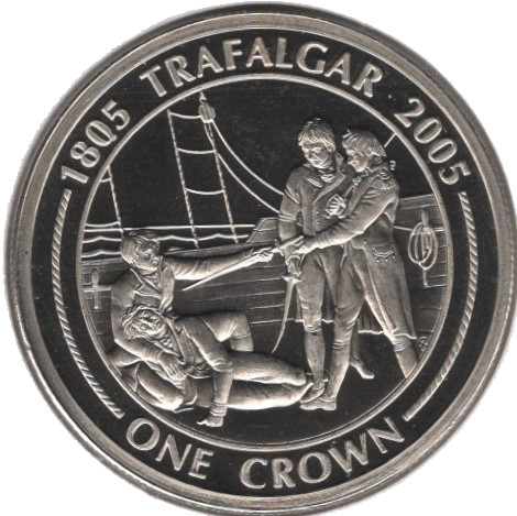 Gibraltar 1 Crown - Elizabeth II Battle of St. Vincent