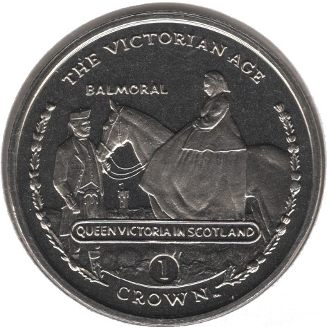 Gibraltar 1 Crown - Elizabeth II Queen Victoria in Scotland reverse
