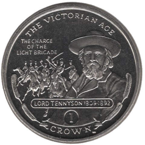 Gibraltar 1 Crown - Elizabeth II Lord Tennyson reverse